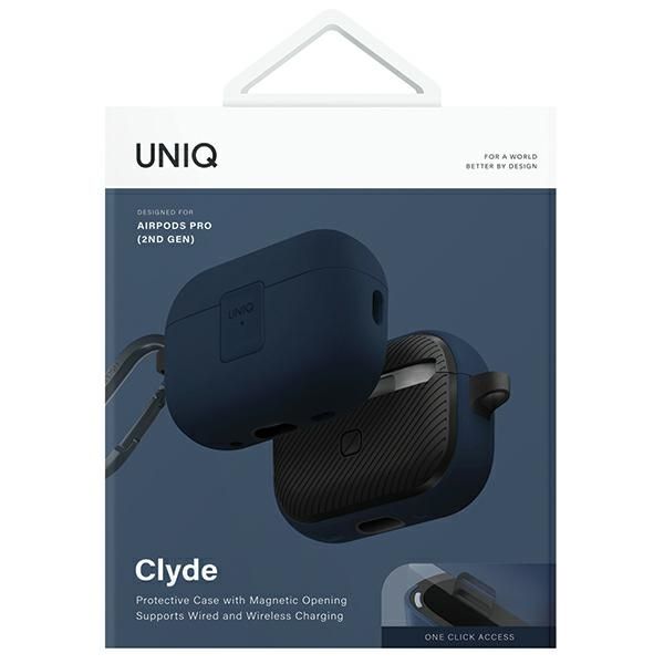 UNIQ etui Clyde Lock Case AirPods Pro 2(2022/2023) niebiesko-ciemnos