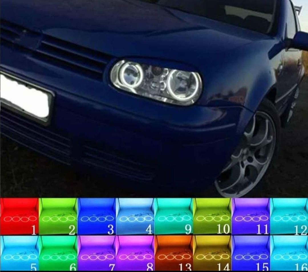 (Negociável)Angels Eyes RGB Novos Com Comando para Golf MK4