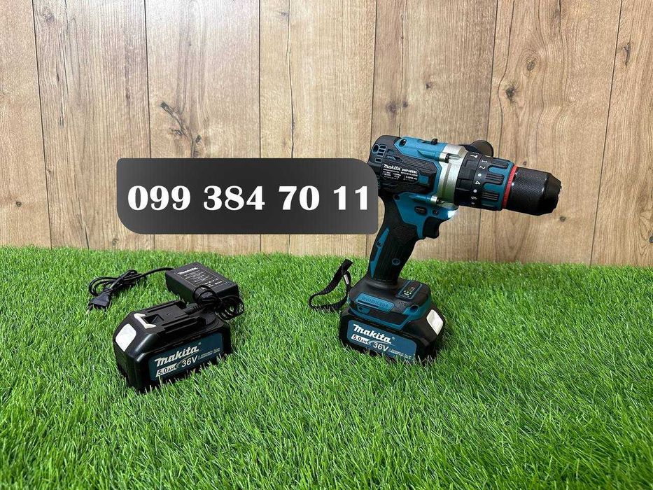 Акумуляторний Шуруповерт Makita DHP 485 Безщітковий 2 АКБ 36В/5Ач 95Nm