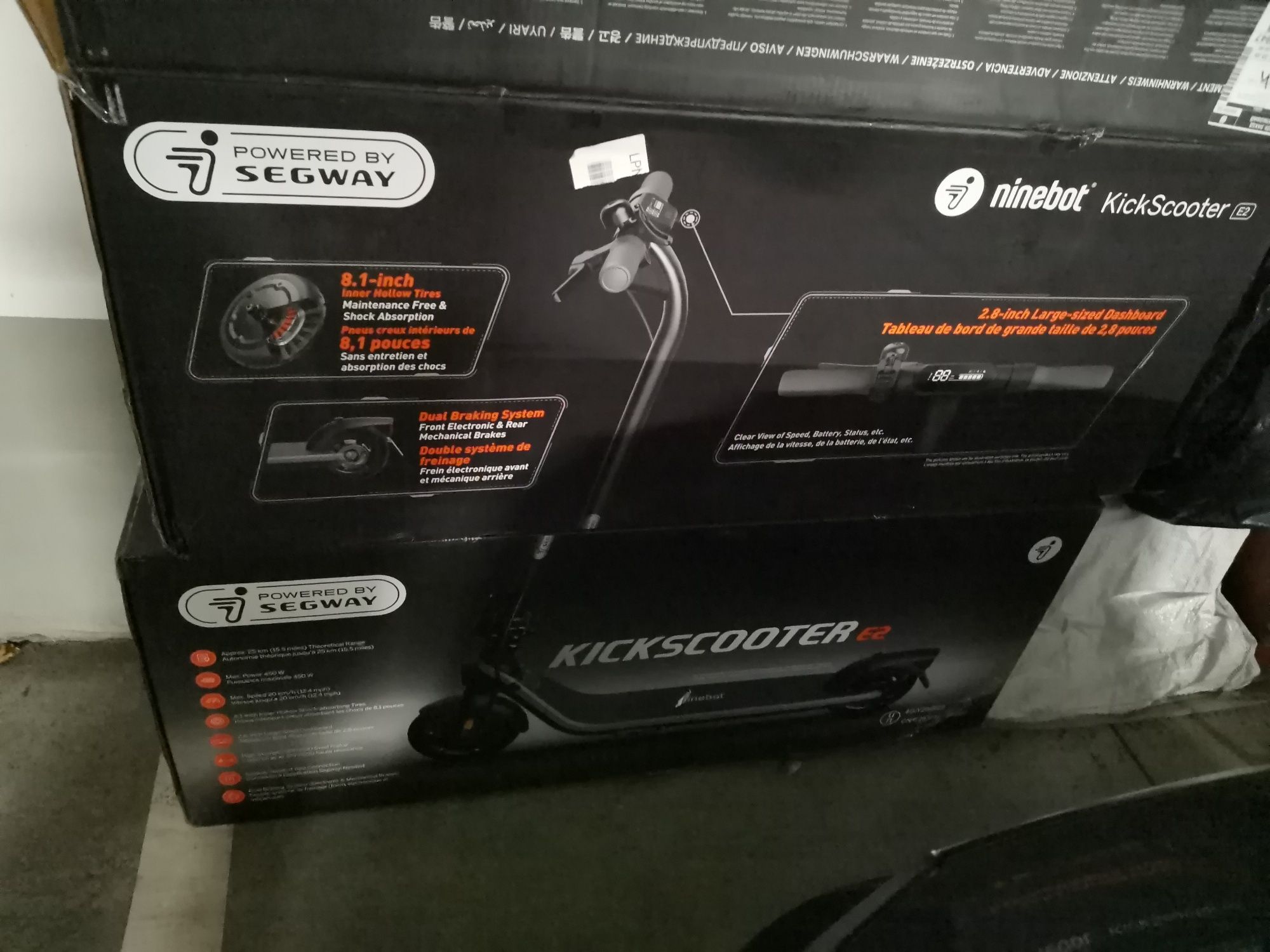 Електросамокат Segway Ninebot E2 E Black Электросамокат пробег 300 км.