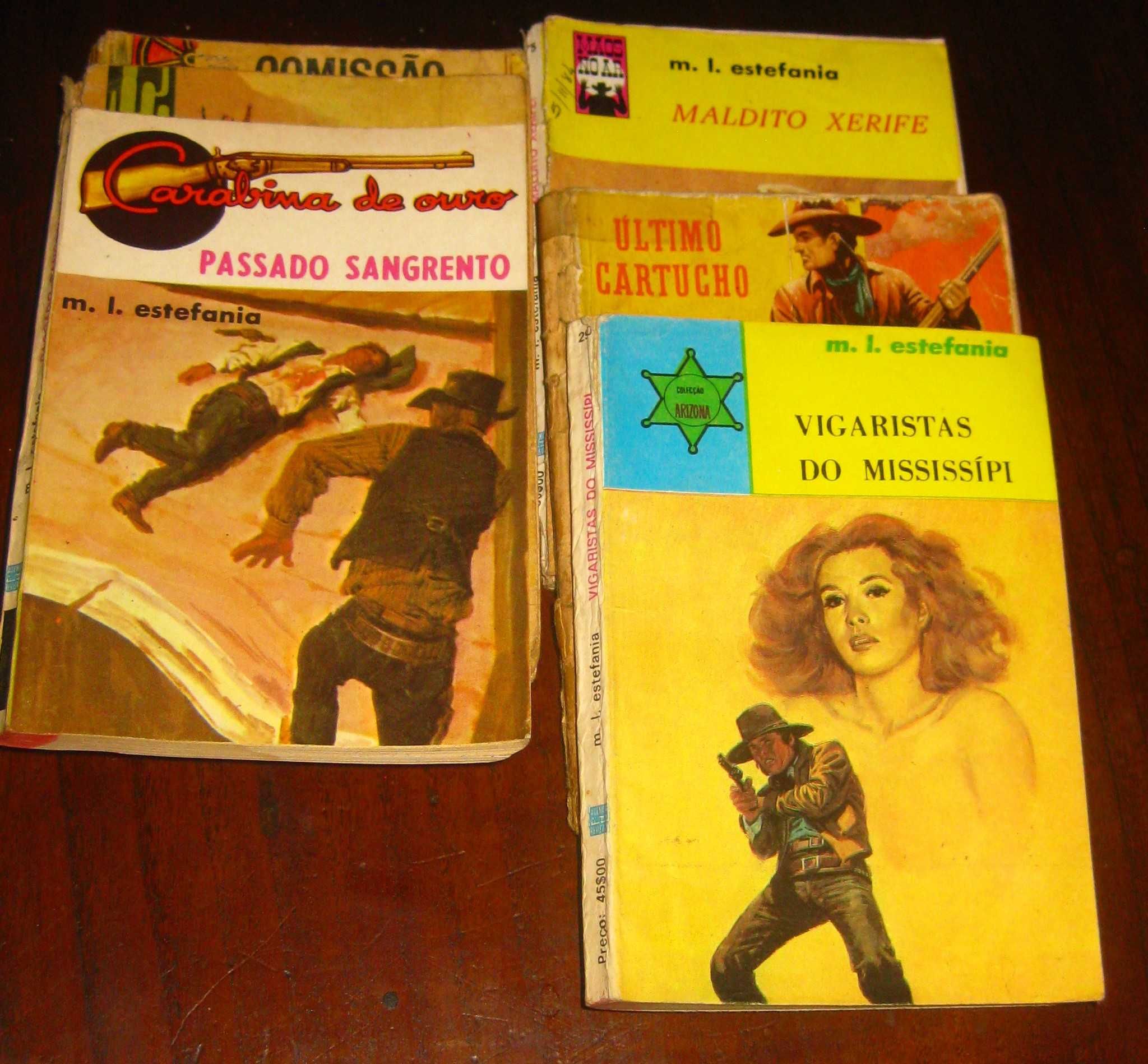 Packs de seis livros de coleções de aventura de cow boys