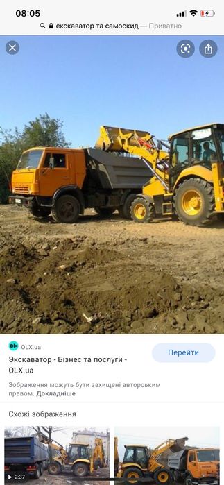 Послуги оренда екскаватора самоскида демонтаж бій смітя мусор