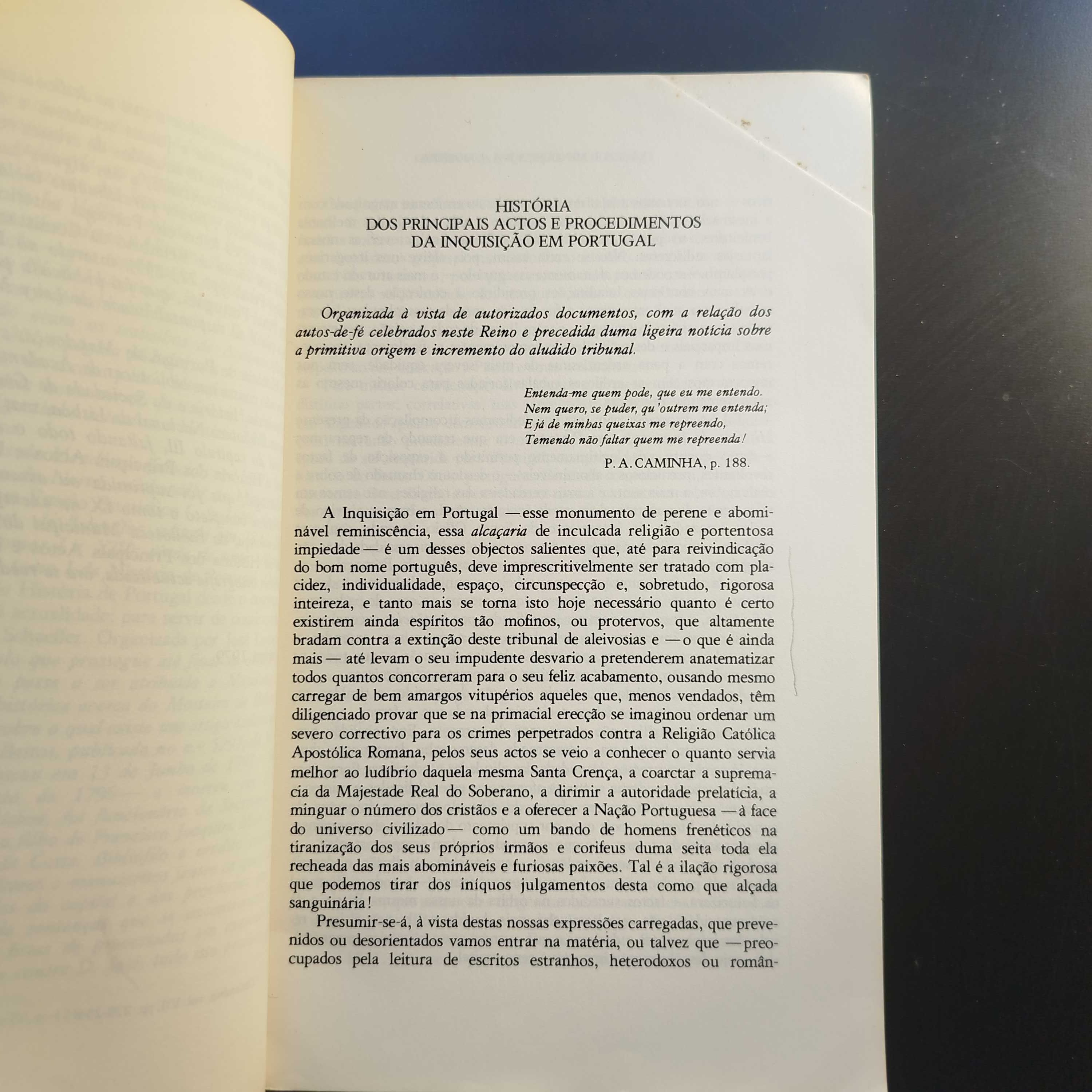 História dos principais actos e procedimentos da Inquisição Portuguesa