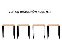 Stolik nocny loft, metal + dąb odwieczny, wysoka jakość