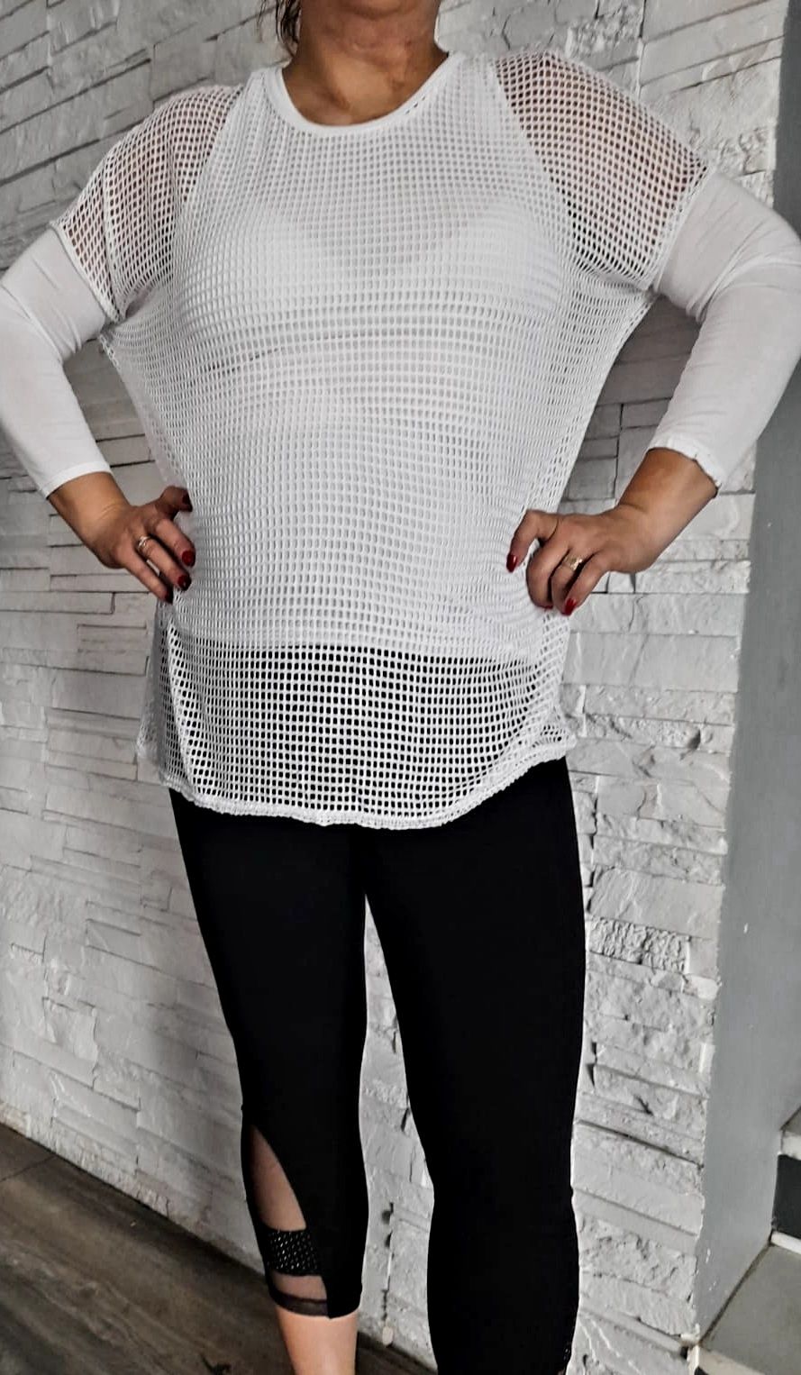 Bluzka siatka oversize