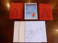 Kartki Święta Bożego Narodzenia składane z kopertami - 3 szt.
