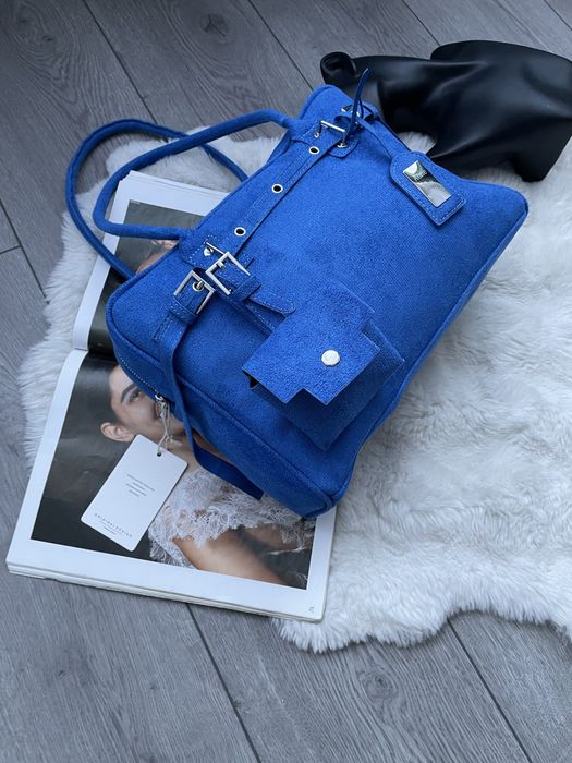 кульова замшева сумка тоут
