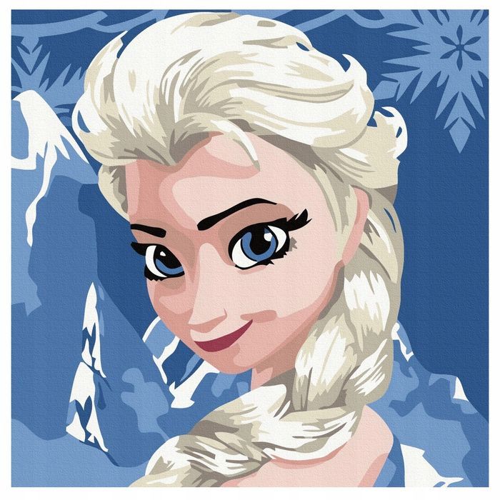 Malowanie po Numerach Elza Kraina Lodu Obraz z Ramą