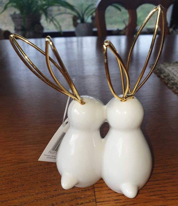 Zające ozdobne * ceramiczne * nowe