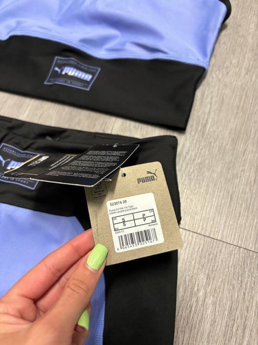 Жіночий спортивний комплект puma топ лосіни шорти