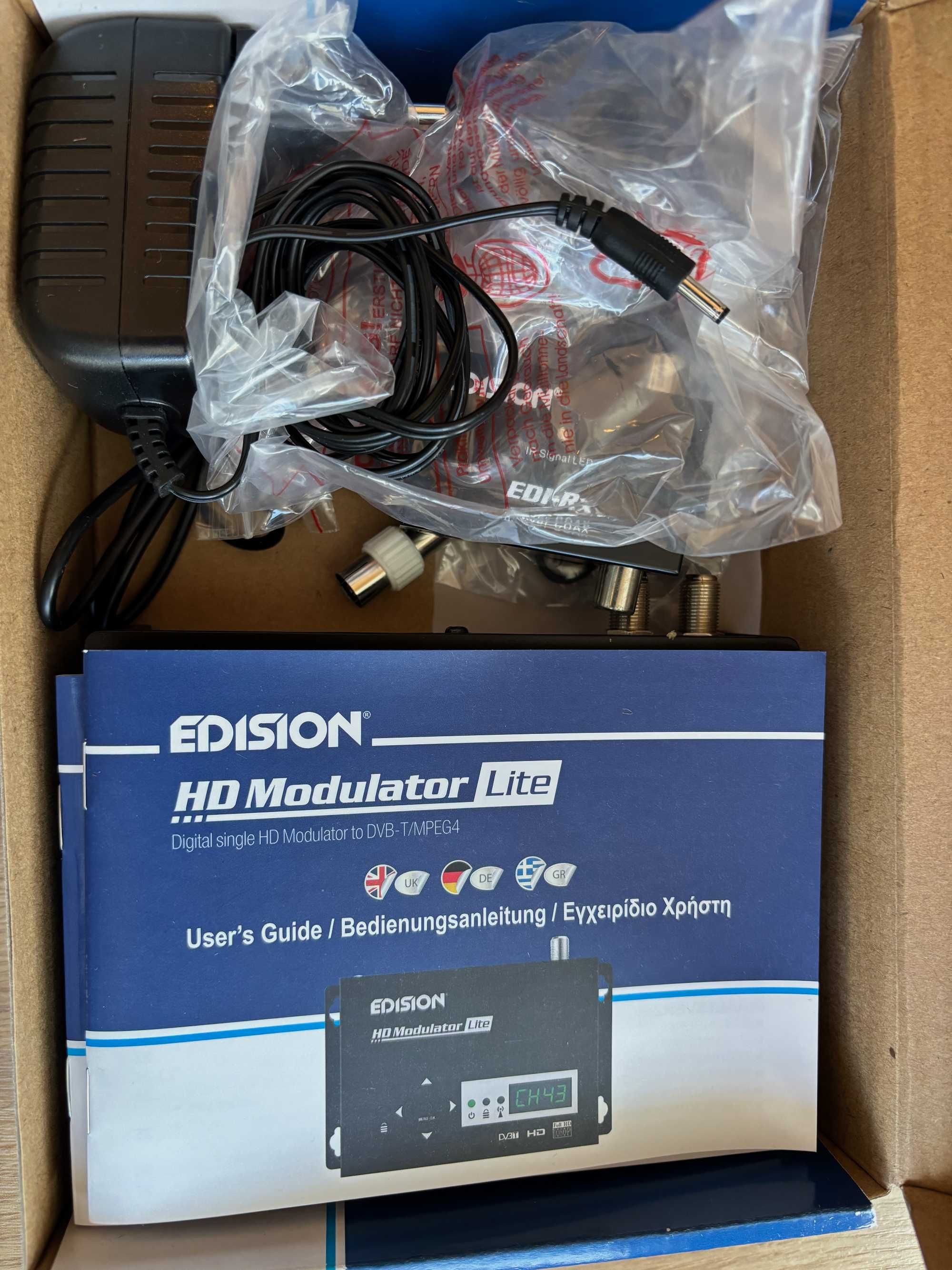 Modulador DVB-T com controlo via infra-vermelhos