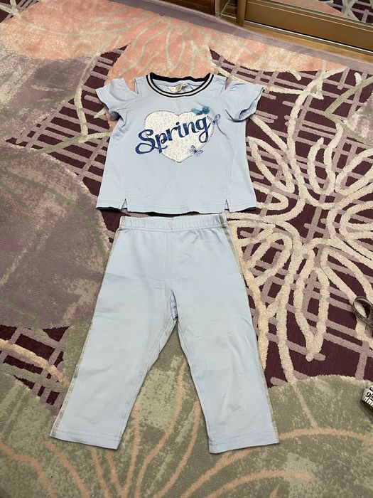 Літній костюм бріджі та футболка голубого кольору Deloras р.104