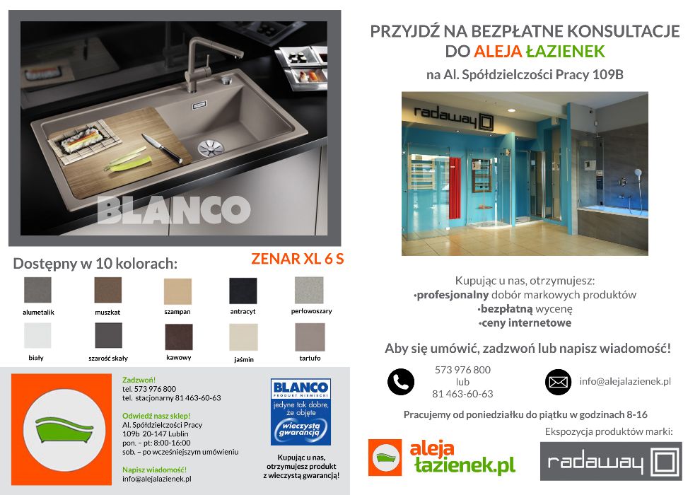 BLANCO Bateria kuchenna MIDA-S Chrom z wyc. wylewką 521454 Lublin