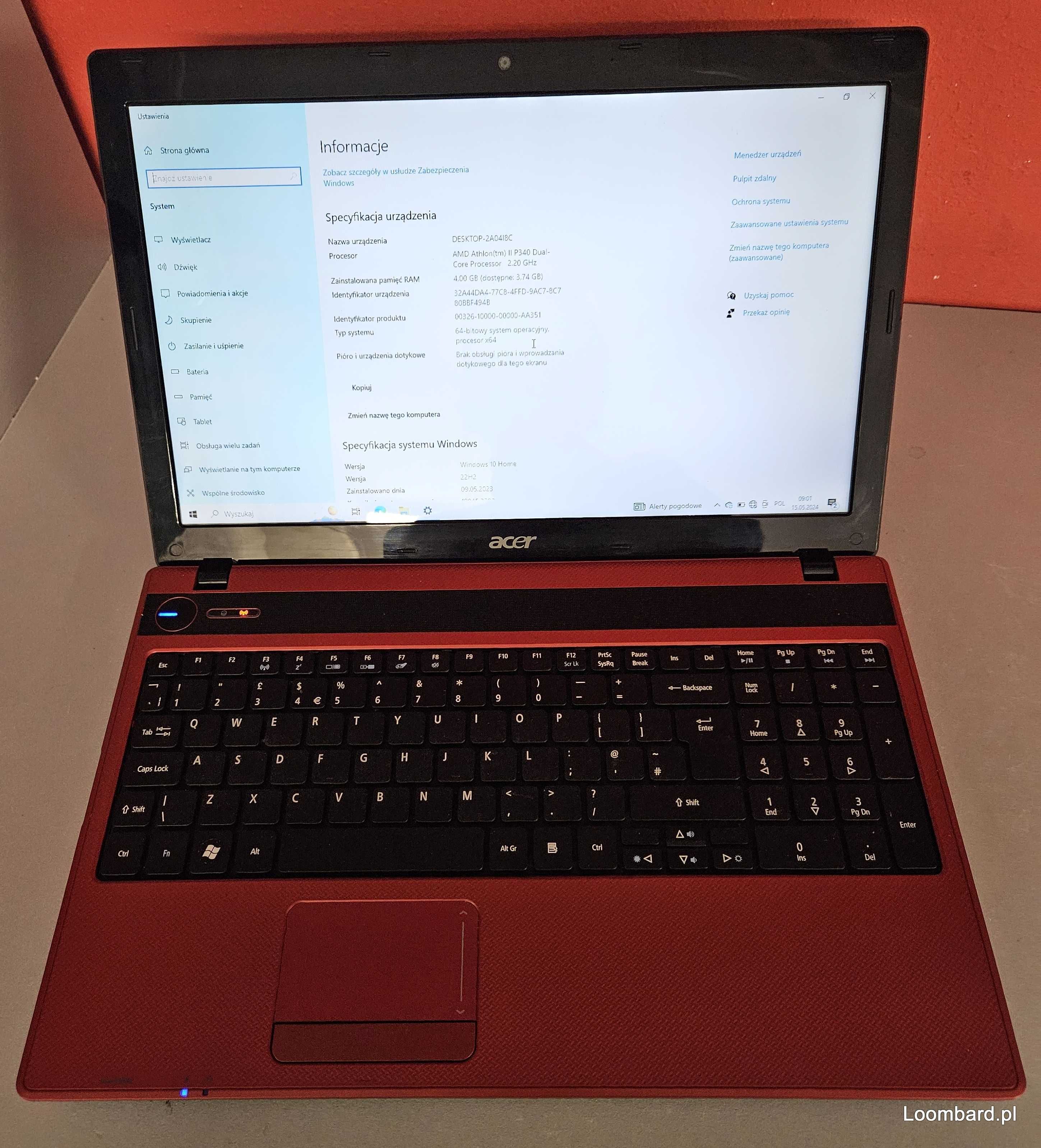 Laptop Acer Aspire 5552S 4GB/256GB