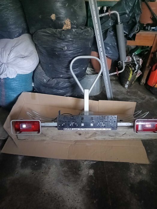 na 2 elektryki bagażnik rowerowy na hak aluminiowy stan BDB. uchylany