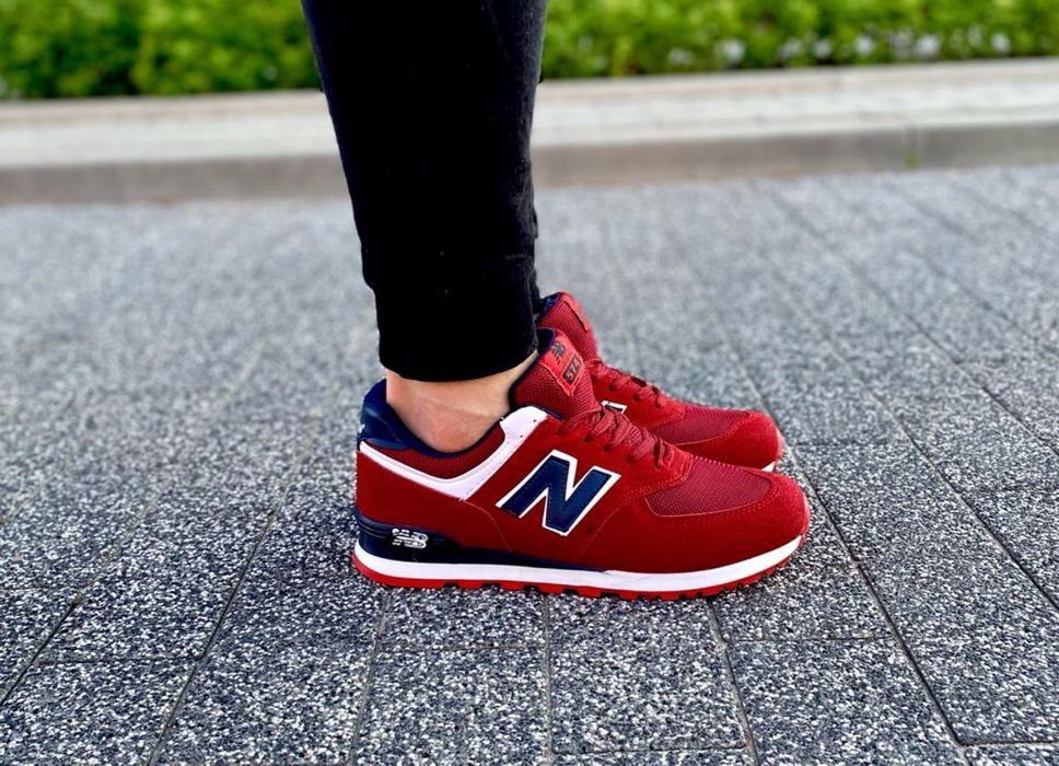 New balance 574 czerwone buty męskie nb adidasy new balance