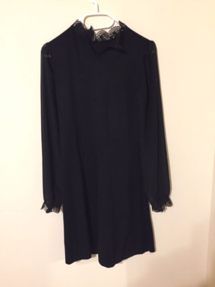 Dzianinowa sukienka czarna Orsay elegancka na jesień Orsay 36 S