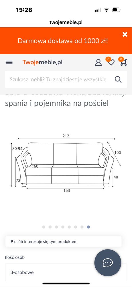 Sofa Viena 3 skóra