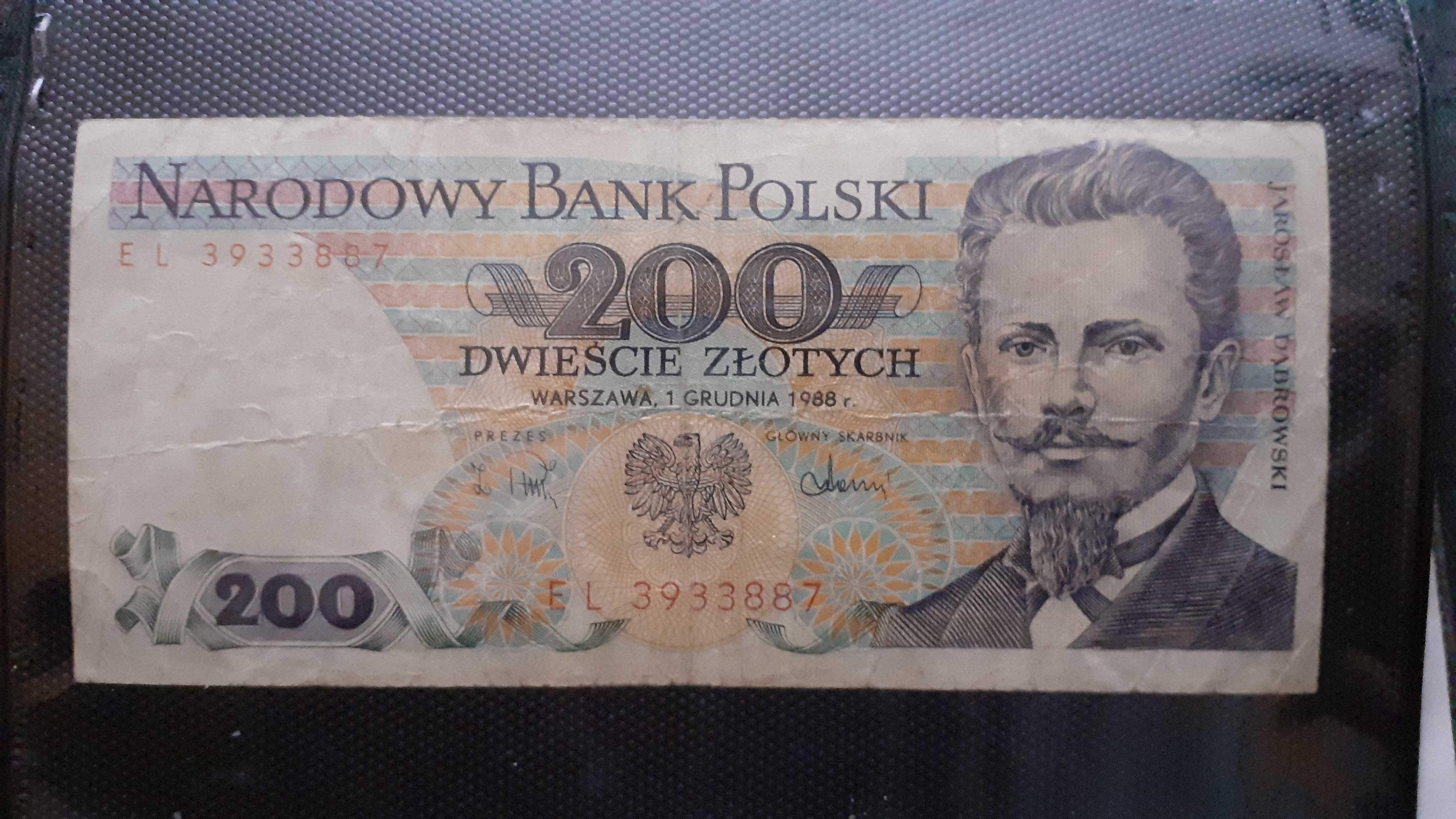 Banknot 200zl 1988r Seria EL