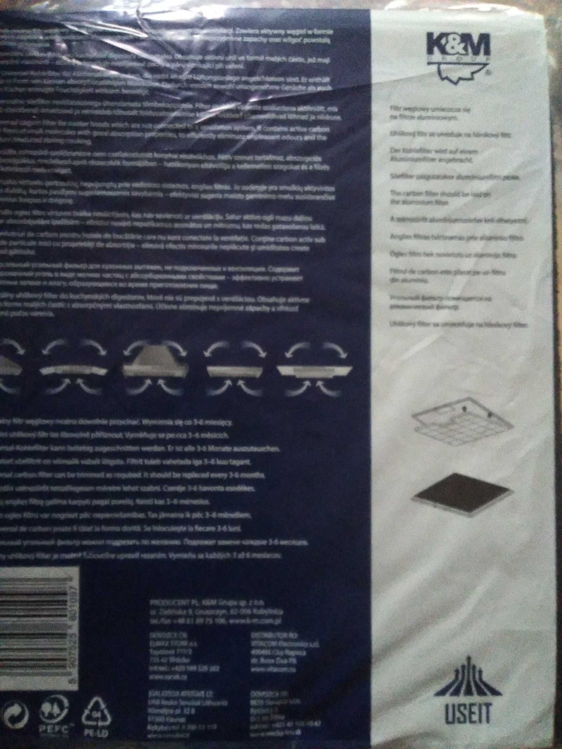 Filtr węglowy do okapu mata uniwersalny
