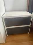 Szafki nocne 2 szt Black Red White POSSI