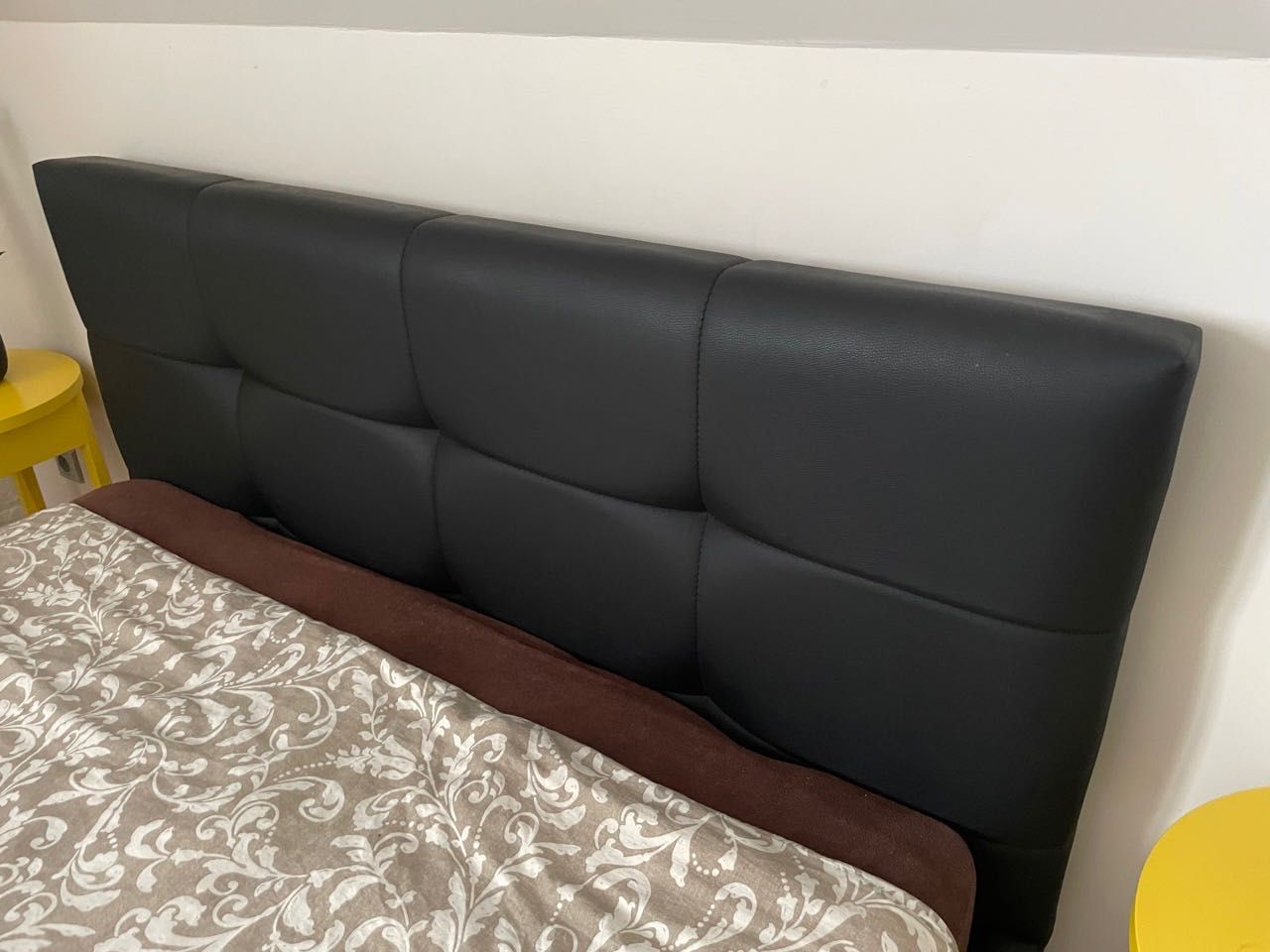 Łóżko Tapicerowane Skóra 140x200 + dno łóżka