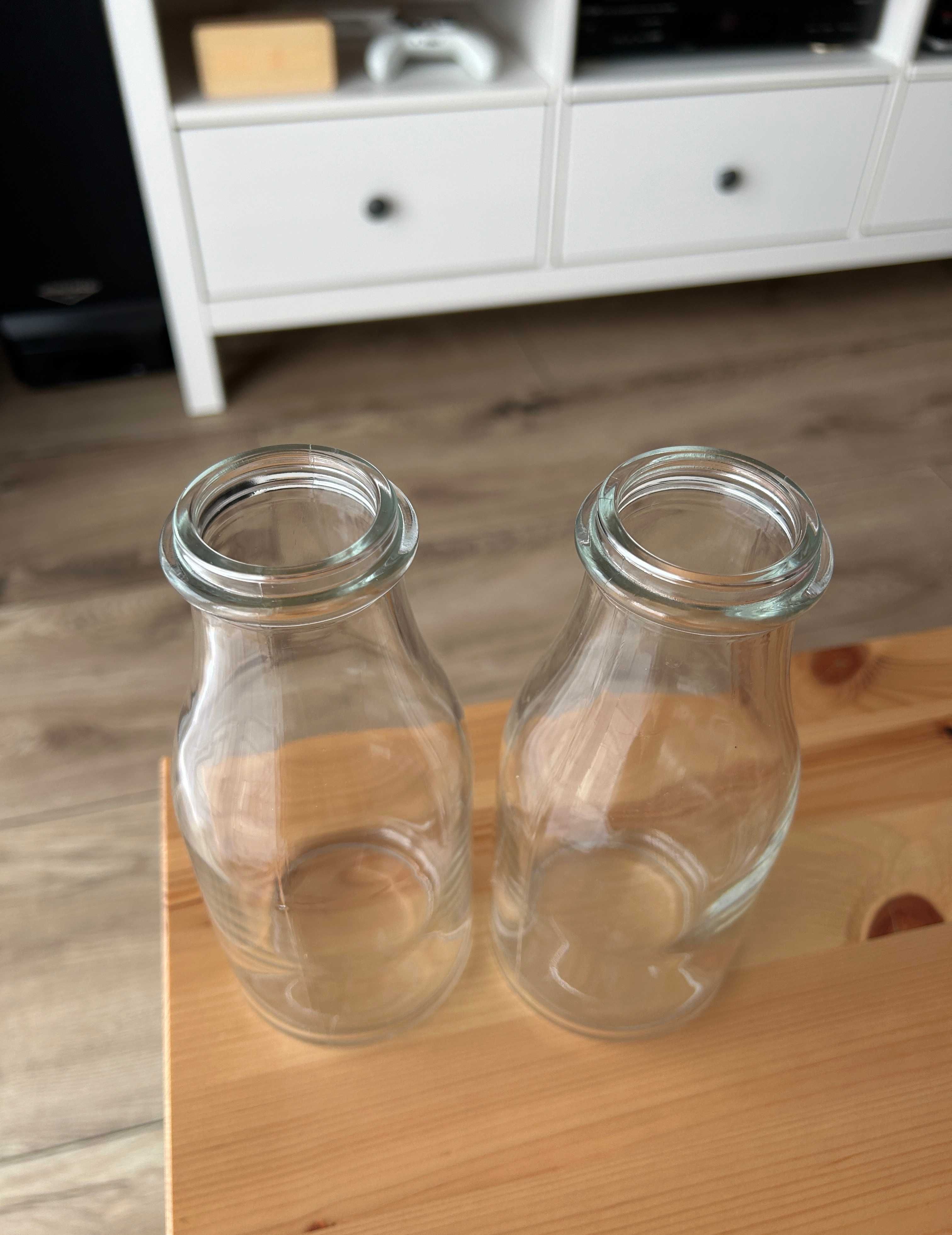 Szklane butelki na mleko koktajl smoothie sok butelka karafka Ikea