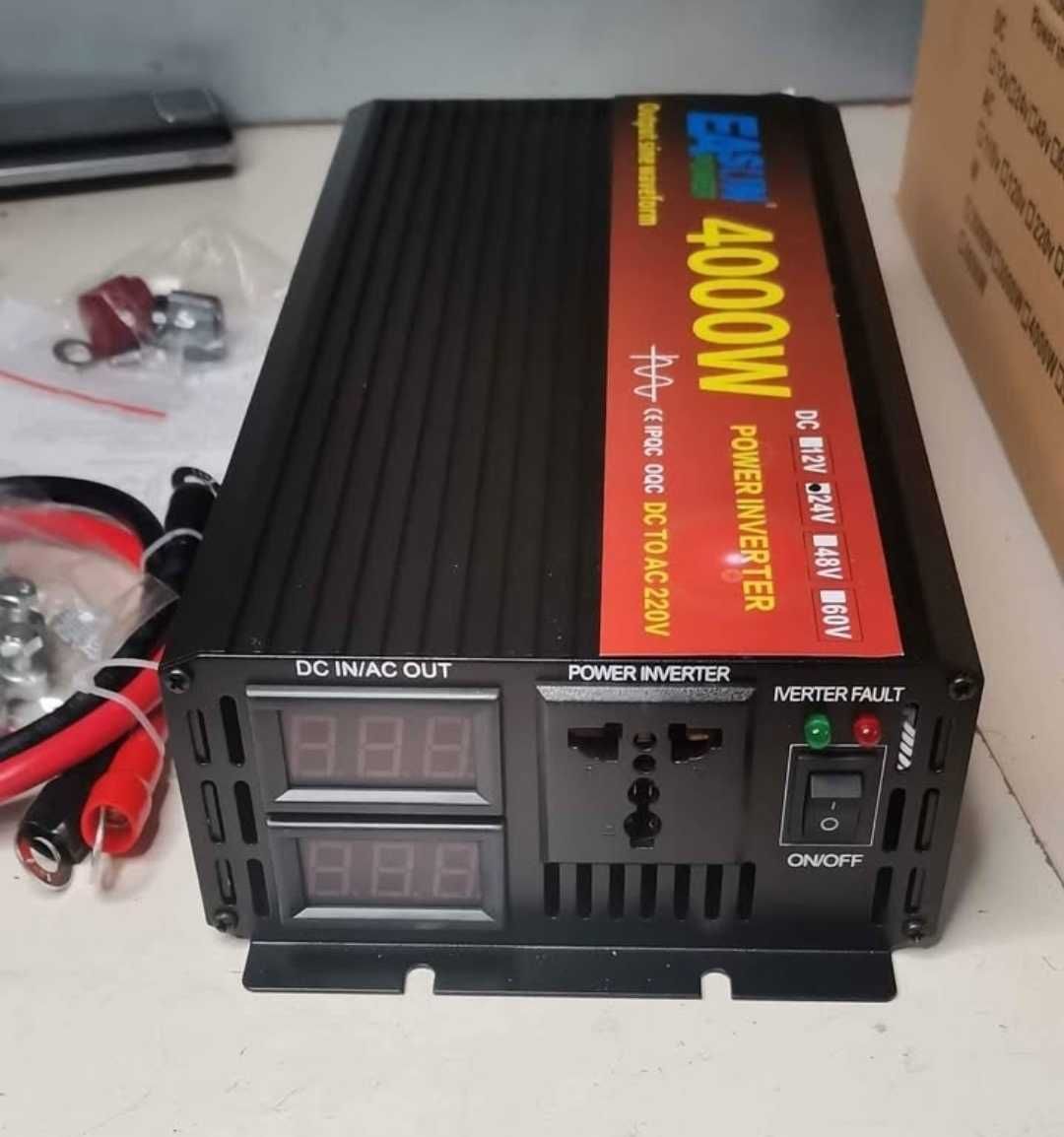 Inversor Onda Pura 24v ou 12v para 220v Novo 4000w Easun
