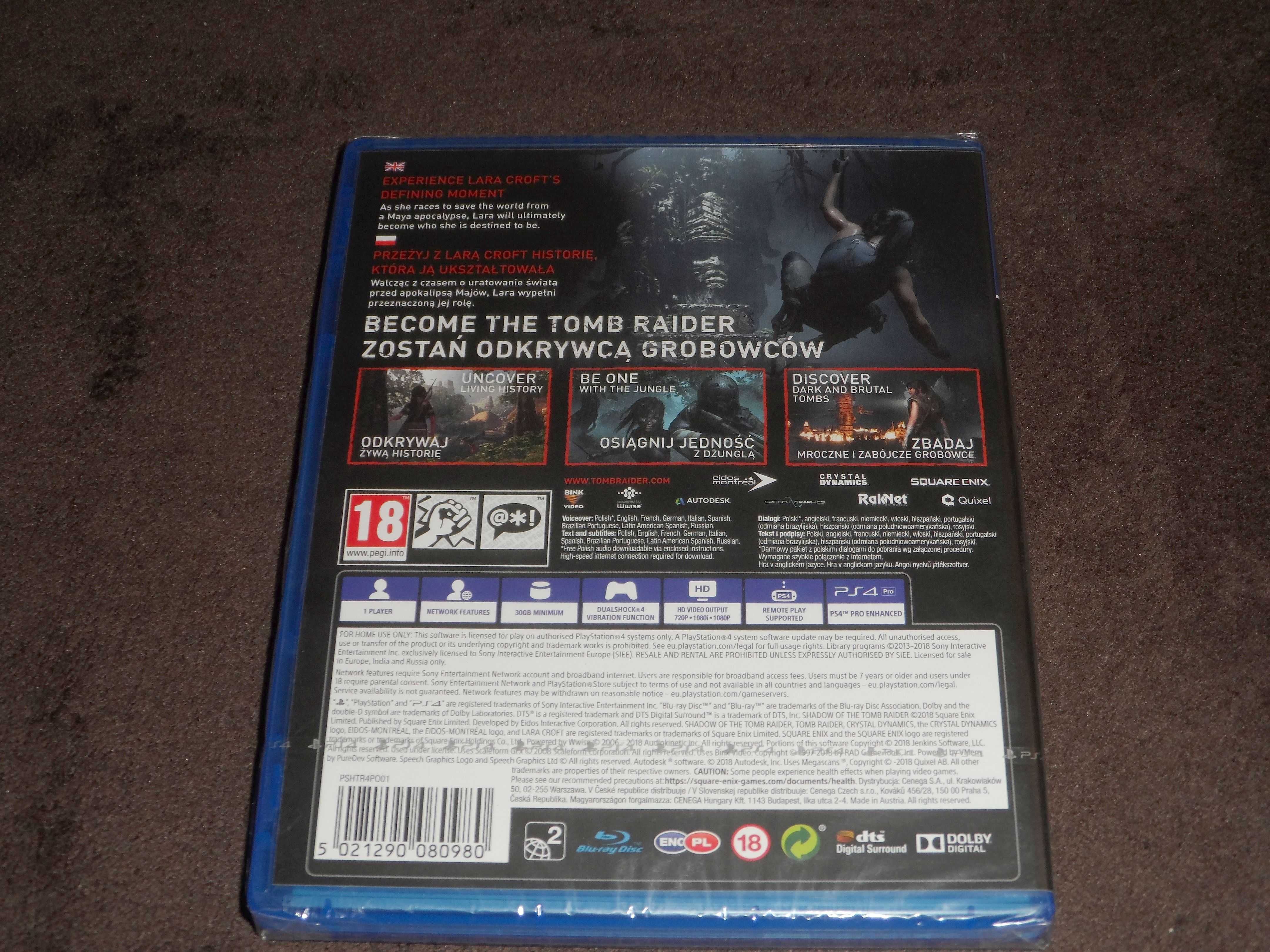 Shadow of The Tomb Raider Sony PlayStation 4/5 Nowa w Foli