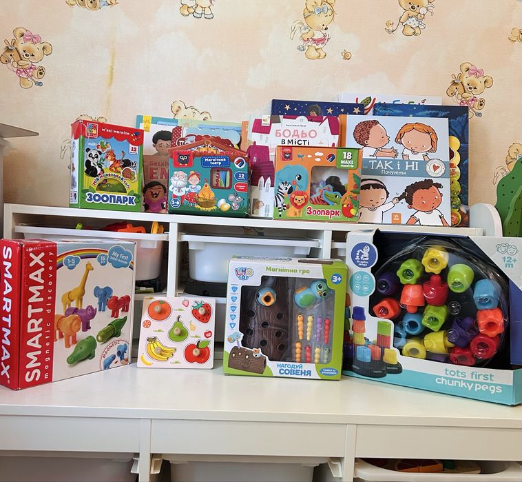 Розвиваючі іграшки сортер монтесорі лот магніти