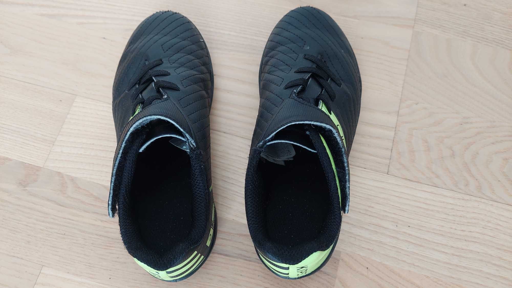Buty do piłki nożnej roz32 dla dzieci Kipsta 100 Easy Turf TF na rzepy