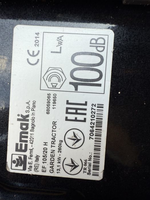 Traktorek kosiarka Efco Hydro V-ka 20 km Briggs