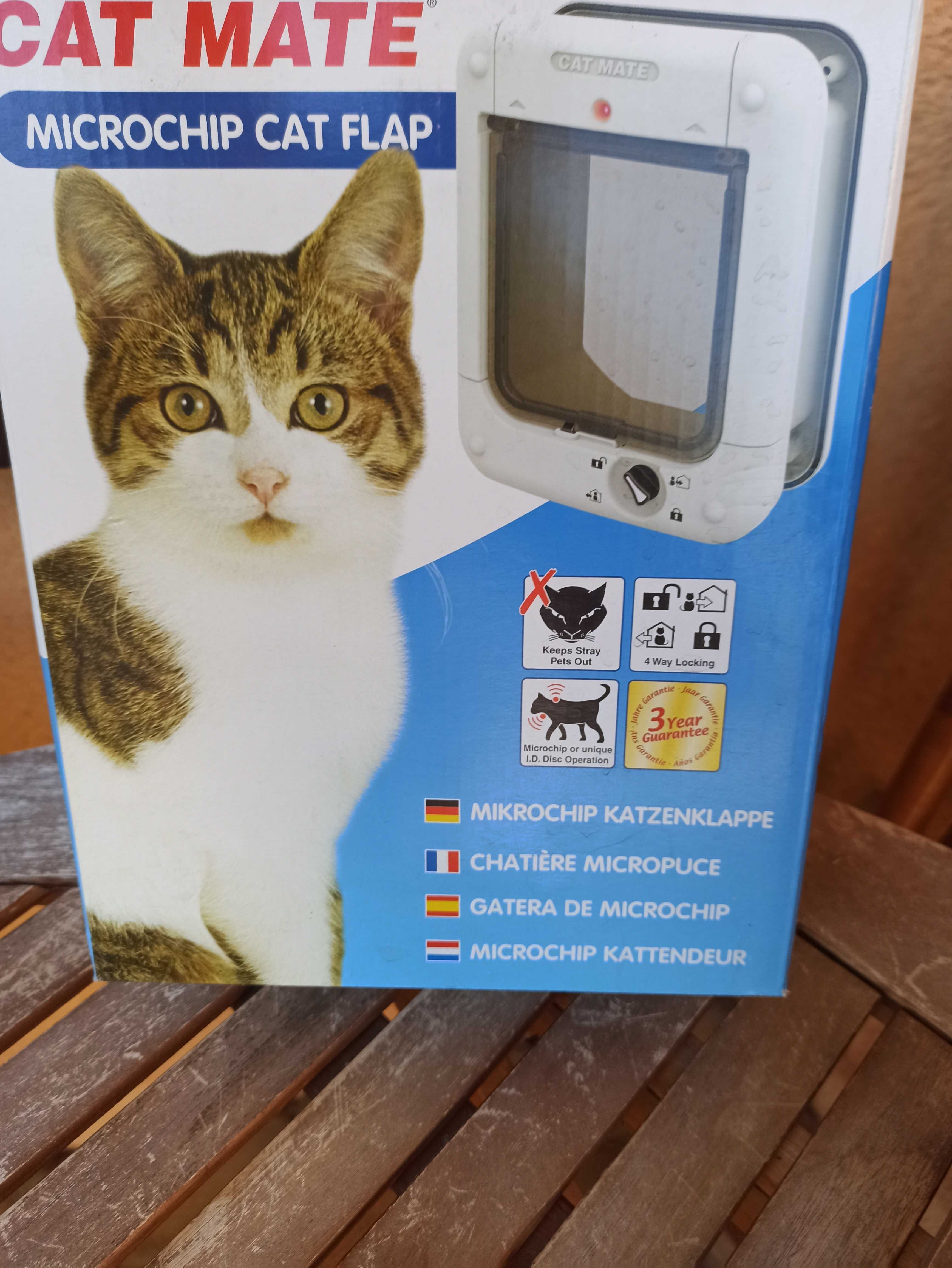 Drzwiczki dla kota automatyczne Cat Mate czytnik microczipów. Nowe