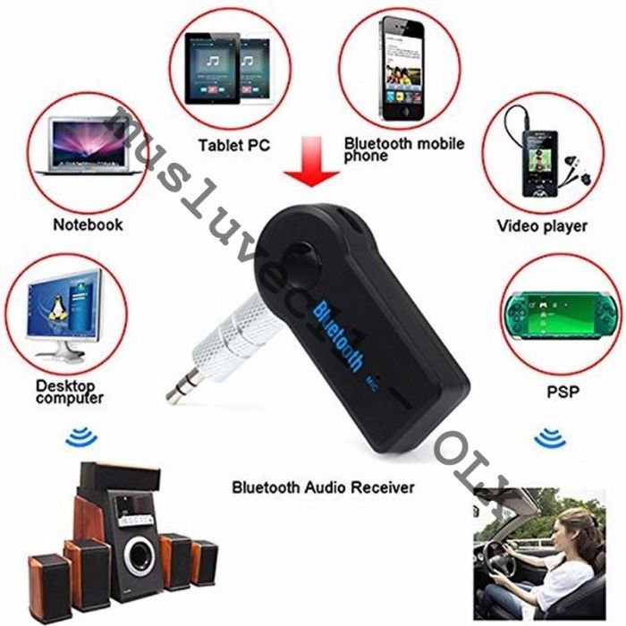 Блютуз аудио ресивер, адаптер (bluetooth receiver) приемник USB, AUX