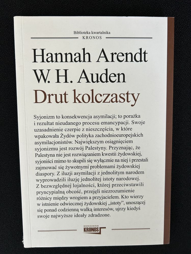 Hannah Arendt, W. H. Auden - Drut kolczasty