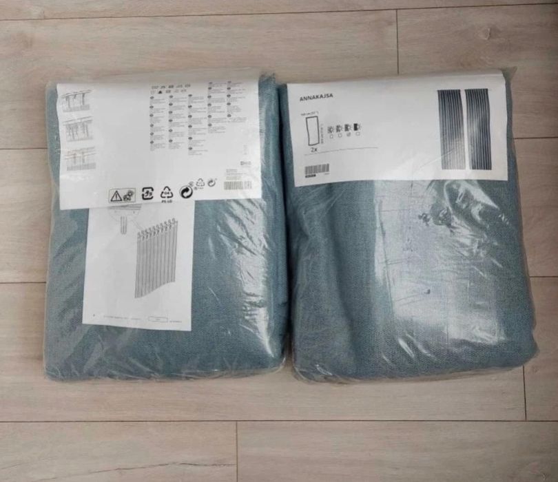 Annakajsa,Nowy zasłony zacieniające, 1 para, szaroniebieski