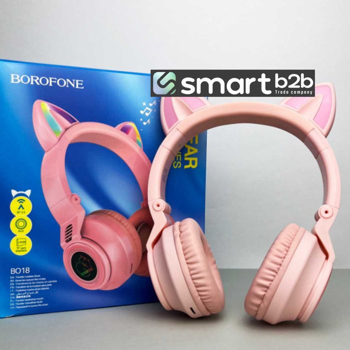 Беспроводные детские наушники Cat Ear Borofone BO18 ОПТ / ДРОП