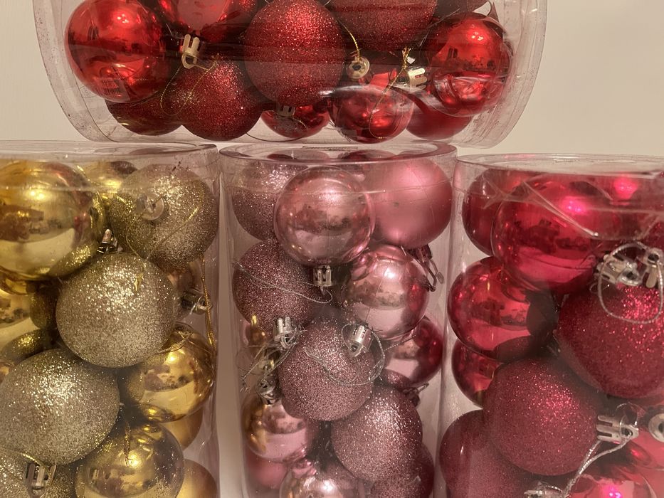 Набір новорічних кульок у колбі (20 шт.), діаметр 5 см