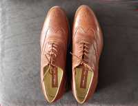Włoskie skórzane jasnobrązowe buty 42 Milano Tozzi
