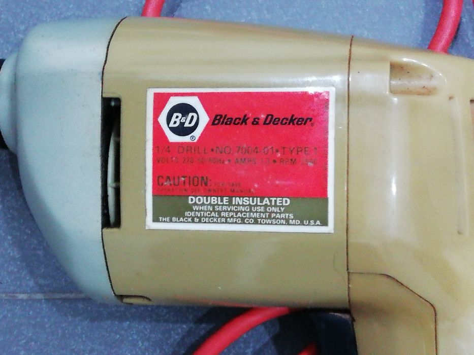 Black & Decker 1/4, Electric Drill, Mod. 7004,Vintage