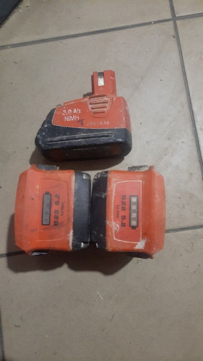 Baterie HILTI B22 5.2 uszkodzone 80zl sztu