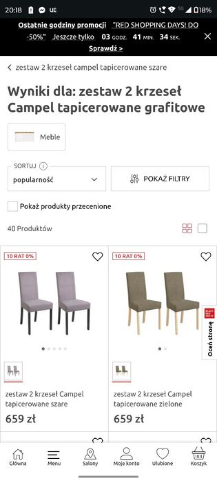 Zestaw krzeseł BRW. Nowe!