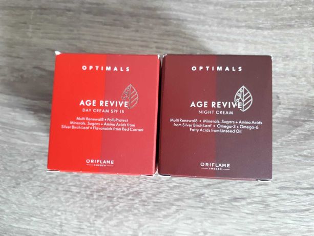 Антивіковий денний та нічний крем Optimals Age Revive SPF 15