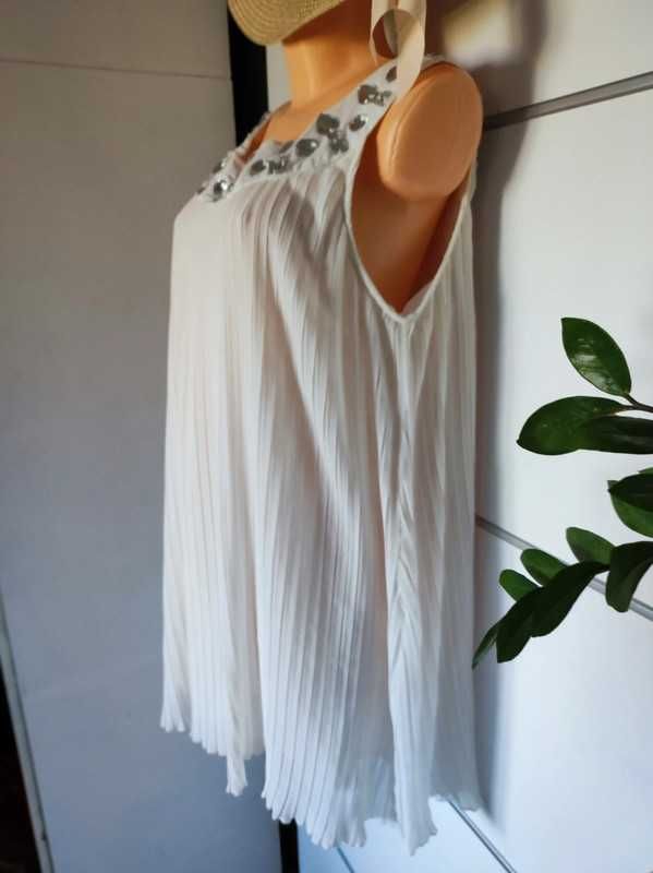 Roman r 50 piękna sukienka tunika plisowana plus size