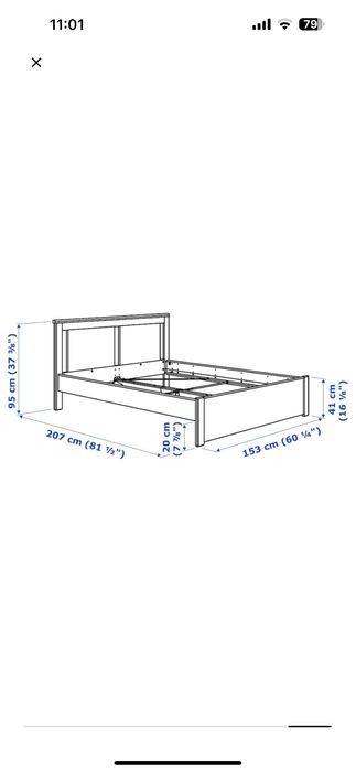 cama “Songesand” + colchão “Hamarvik” ikea 140*200