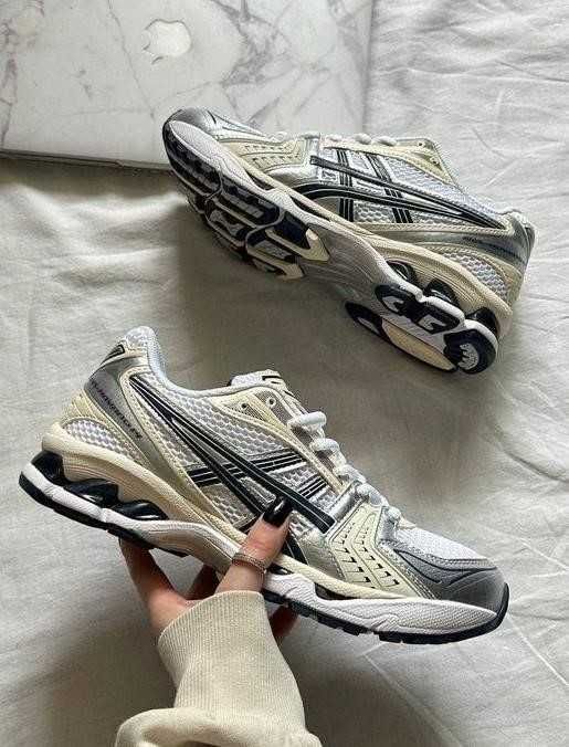 Мужские кроссовки Asics Gel-Kayano 14 White Black 41-46 Асикс