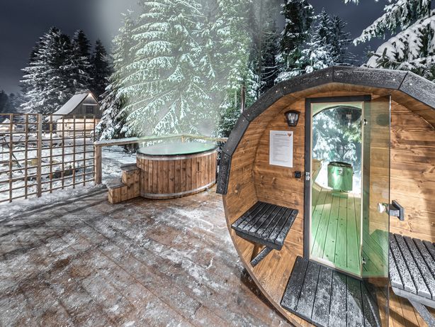 Domek domki dom w górach Zakopane balia z jacuzzi sauna blisko term
