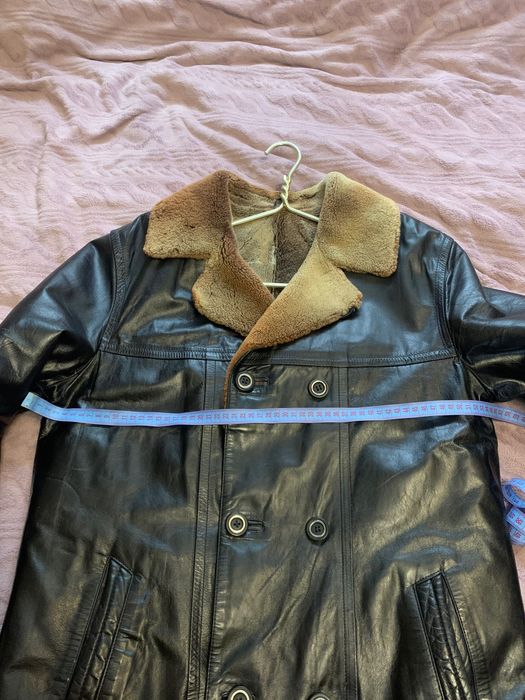 Чоловіча дублянка шкіряна 46 розмір