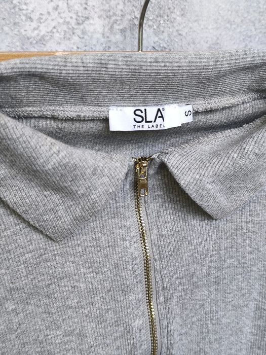 Кофта на змійці у рубчик поло реглан лонг