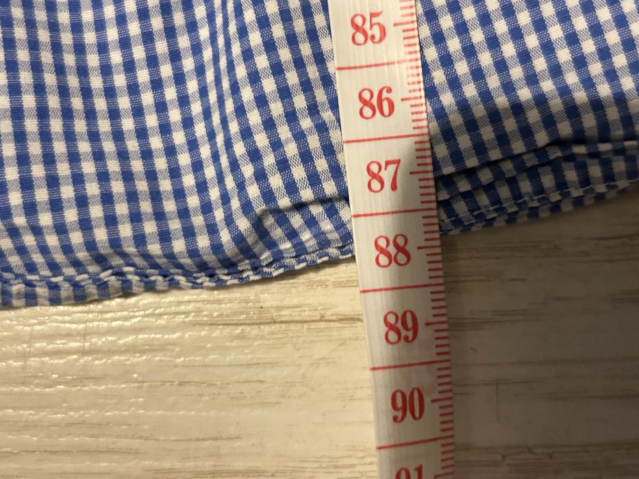 Koszula męska duża w biało-niebieską kratkę